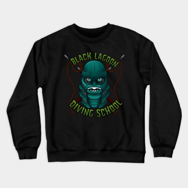 Diving School Crewneck Sweatshirt by Profeta999